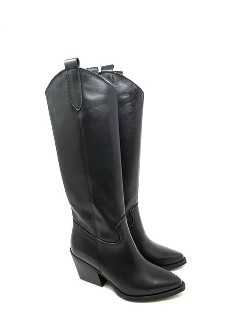 Texano alto in pelle IL LACCIO | TEX902VITELLONERO